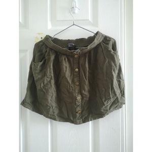 Army Green mini skirt